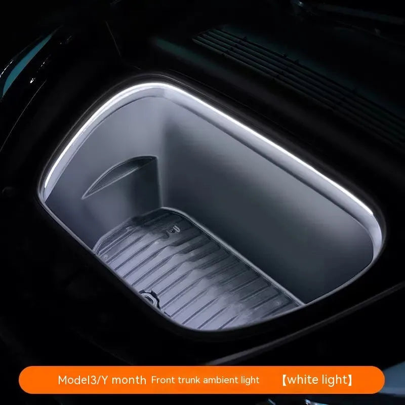 Tesla Model 3/Y front standby box ambient light kit with soft silicone light bar in three colour options
