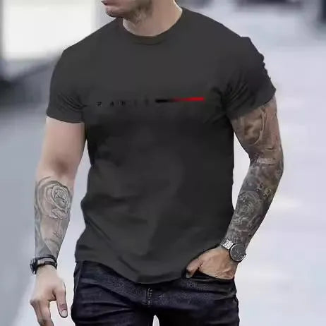 3D printed slim fit men's short sleeve top in mesh polyester, colour TY5741