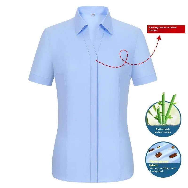 Men's bamboo fibre business shirt in slim fit with square collar, available in solid colours