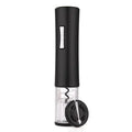 Automatic electric wine opener with foil cutter in black, red and white colour options.