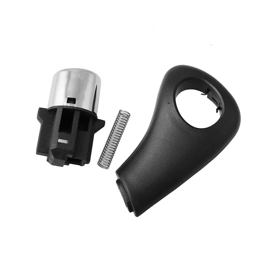 Black plastic ABS gear shift button replacement for Honda Accord 2003-2005 with return spring and side plate
