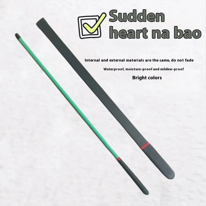 Clear resin measuring tape pointer tool showing hook design for securing tape.