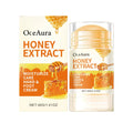 OCEAURA Honey Moisturising Care Stick 40g applied to a dry heel for targeted moisture