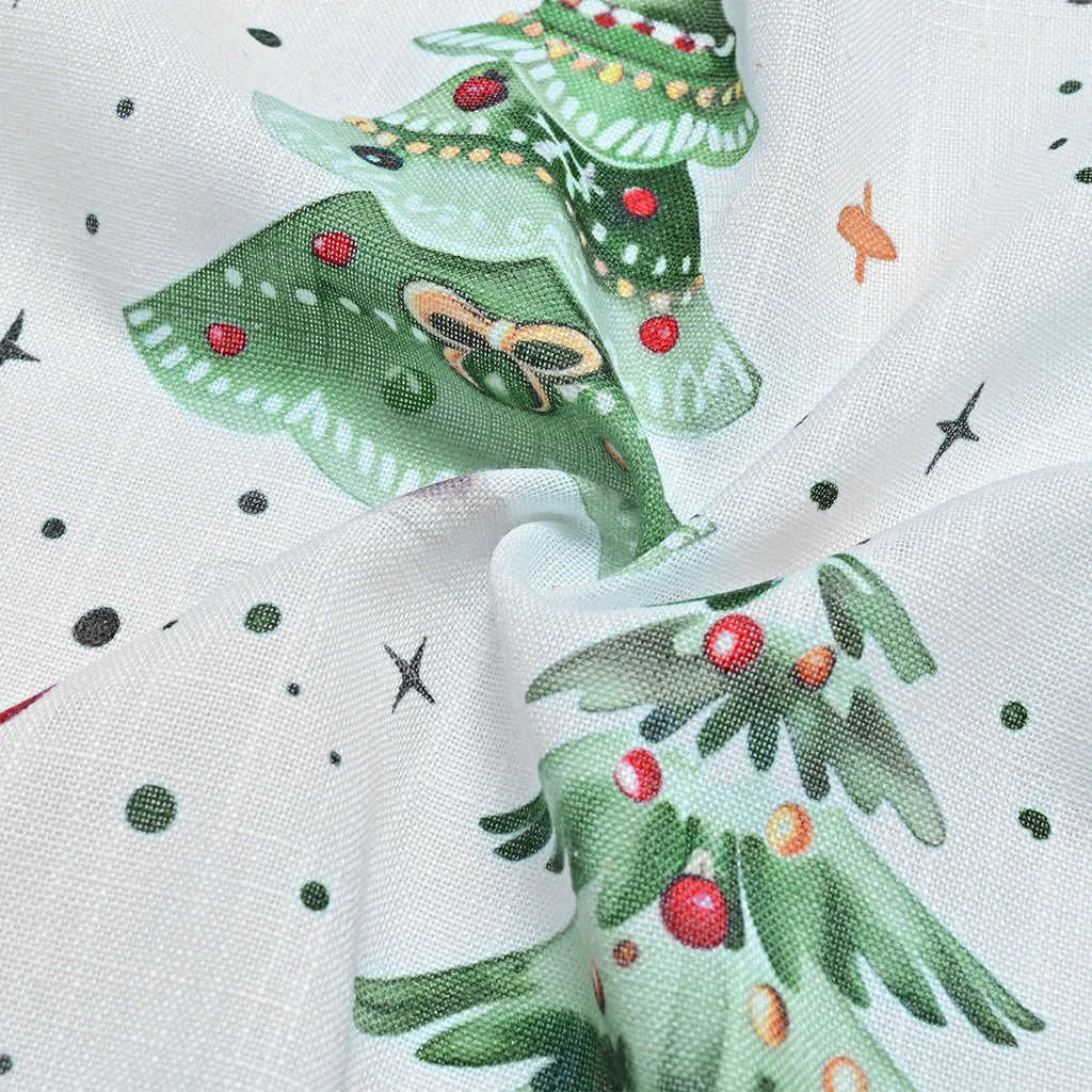 Christmas Forest colour punching pattern polyester curtain with sunshade function in modern simplicity style