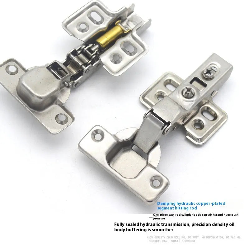 761 cold rolled steel hydraulic hinge with nickel plating and damping cushion mechanism