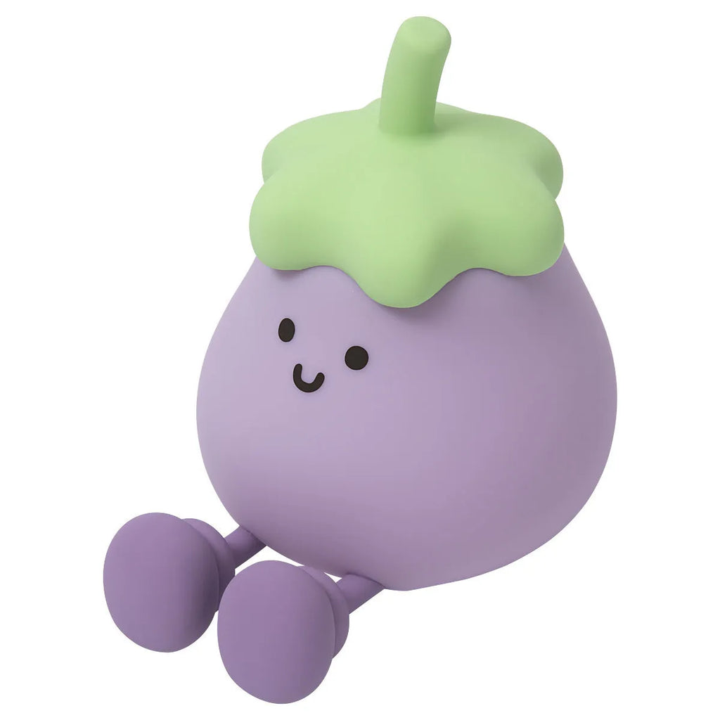 Cartoon eggplant small night lamp with soft yellow light, rechargeable 1200mAh battery, 100x138x130mm size