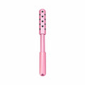 A handheld purple germanium particle facial massage roller on a white background.