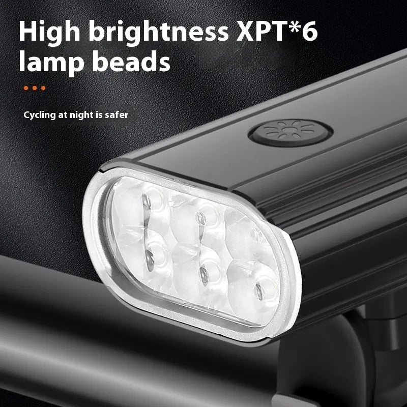 2000LM bicycle headlight with aluminium alloy housing and quick release base