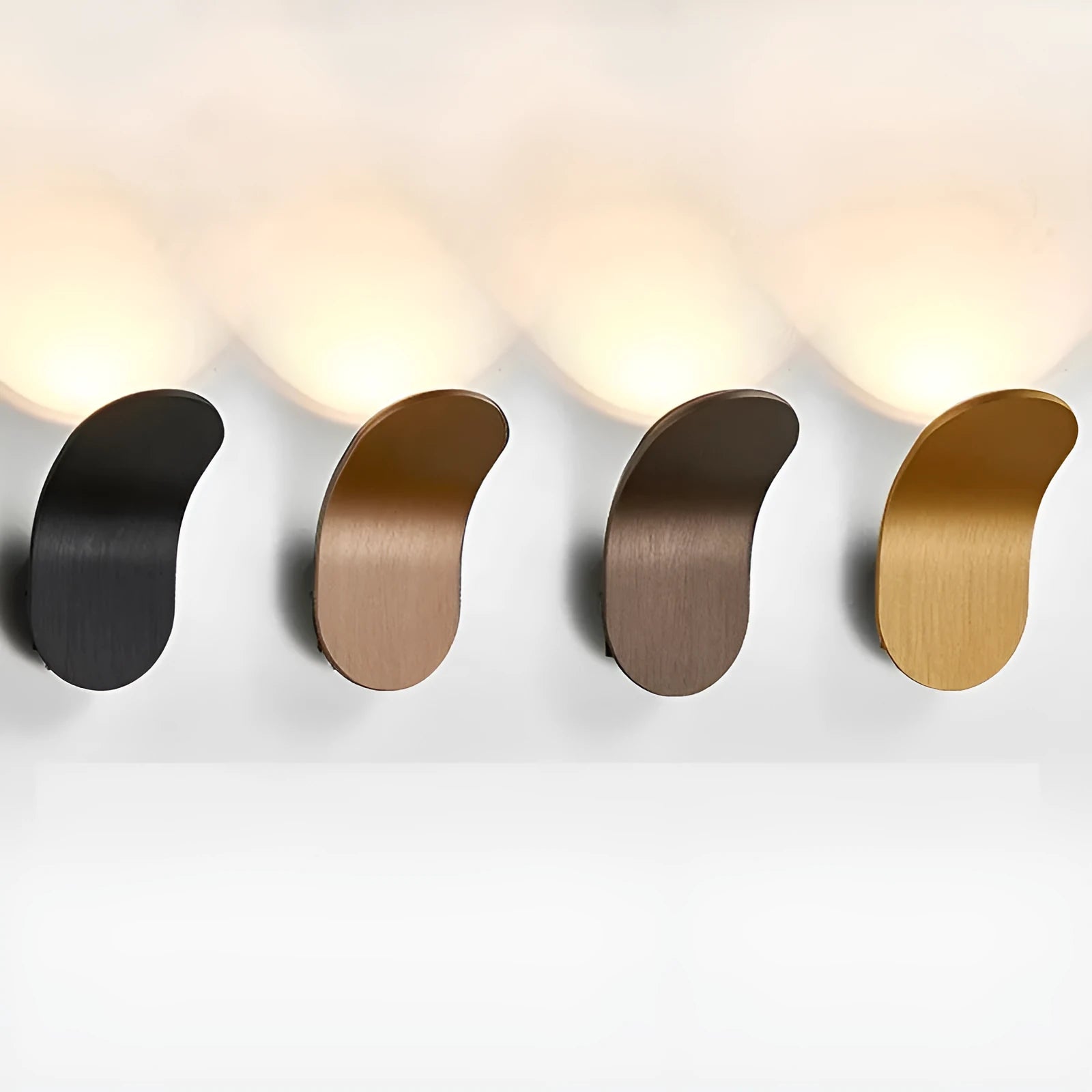 Modern simplicity living room wall light in brushed gold finish, 100x120x180mm