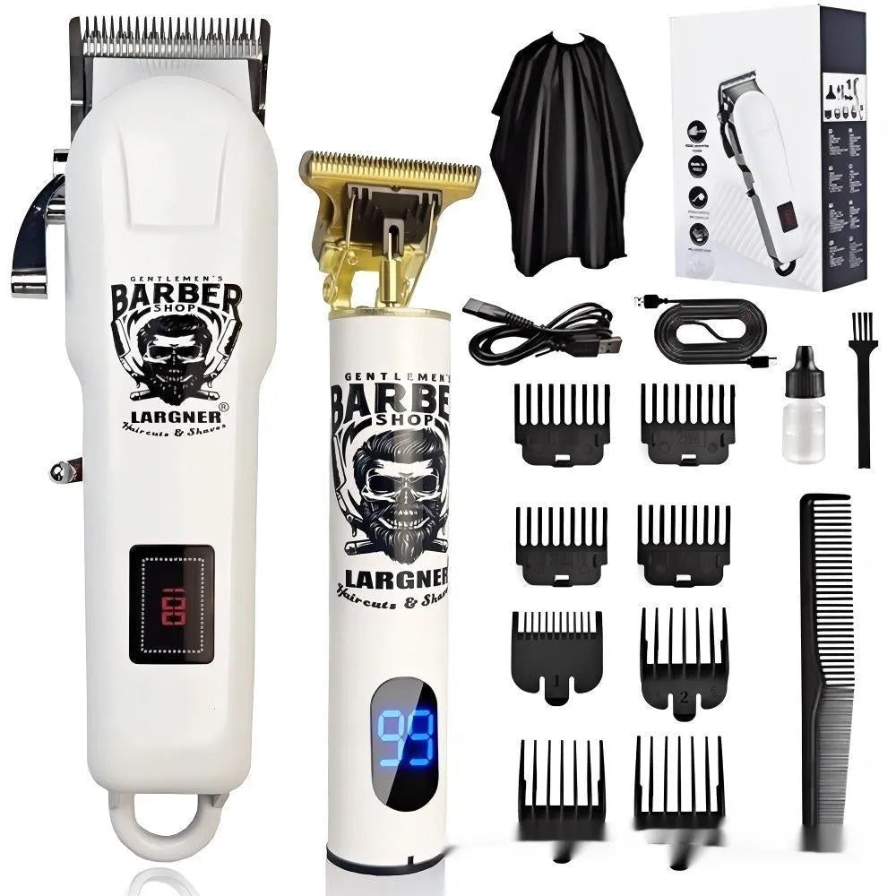 USB rechargeable hair clipper with stainless steel cutter head and four guide combs