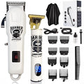 USB rechargeable hair clipper with stainless steel cutter head and four guide combs
