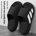 Men's brown platform slippers with a chunky EVA sole and flip-flop design
