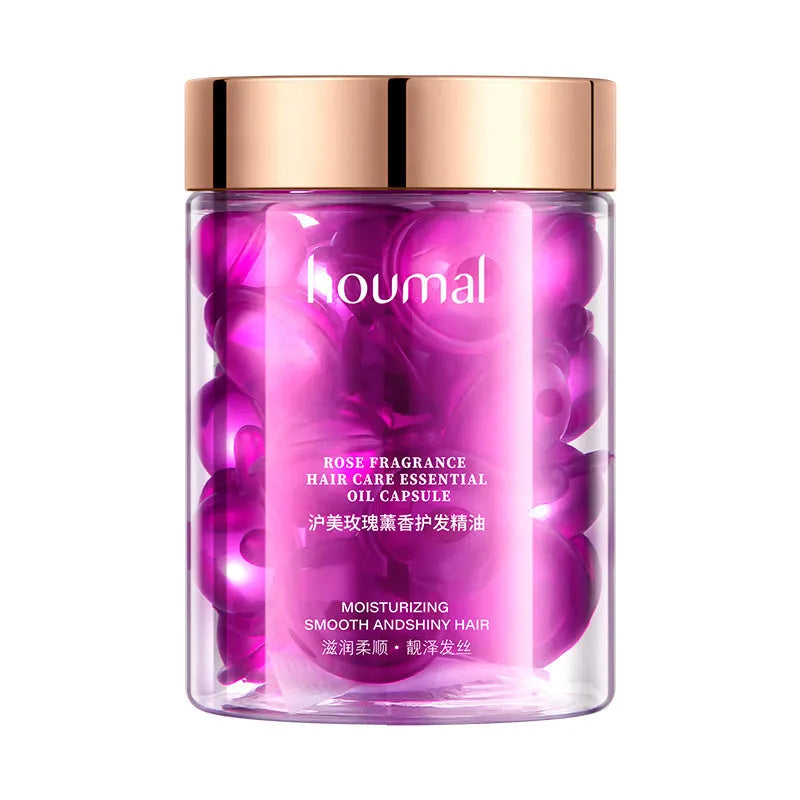 Houmai Rose Lavender Flavor Styling Cream Capsules Hair Oil purple colour 1ml x 30 capsules