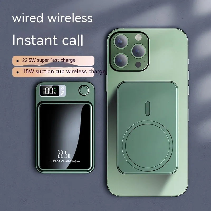 Wireless power bank fast charge 10000 MA plastic shell black industrial style