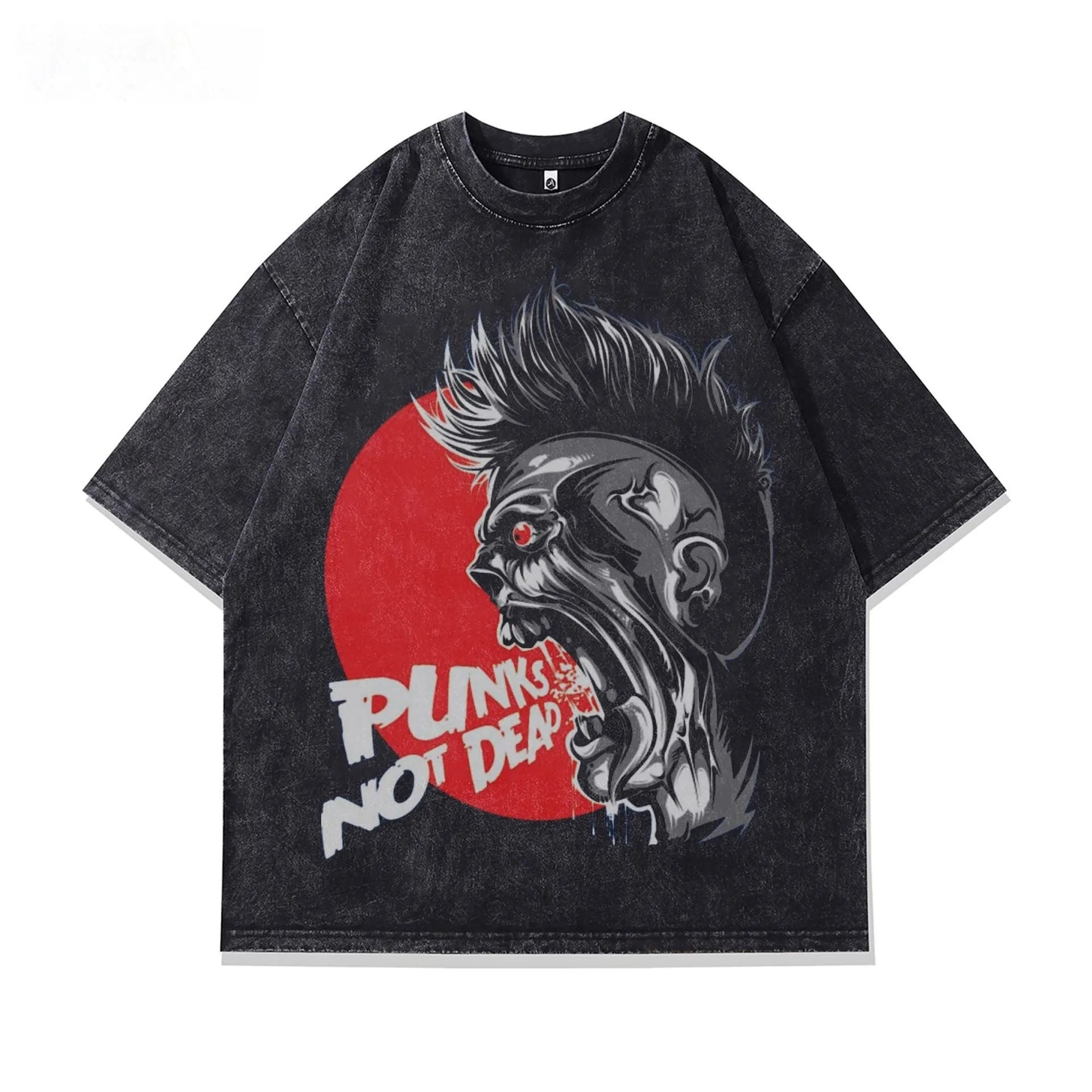 Men's character pattern printed cotton t-shirt with short sleeves and loose fit