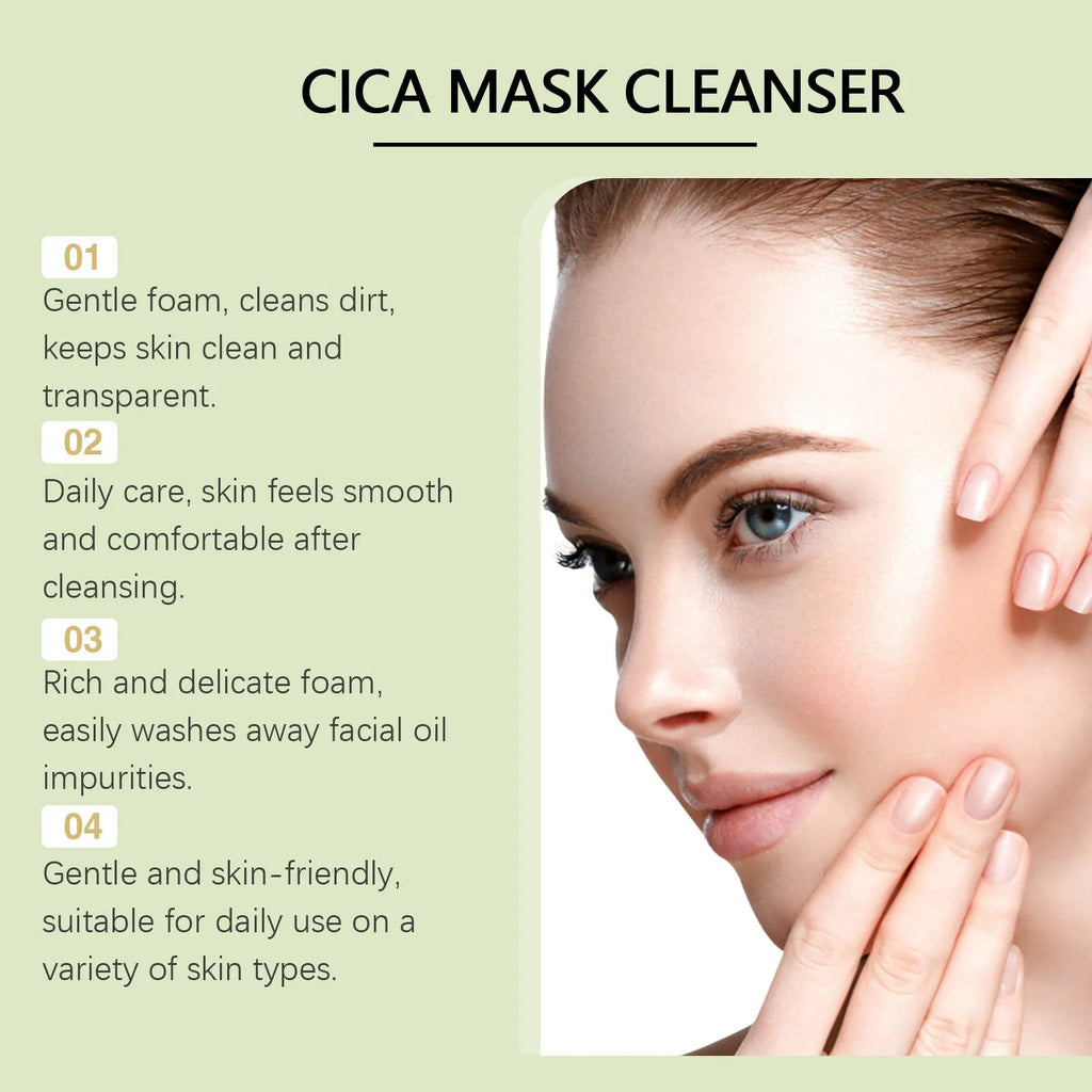 Centella Asiatica soothing facial cleanser 120g tube with botanical extracts for sensitive skin