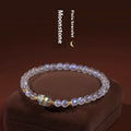 Moonstone women's bracelet with blue light effect and national-style animal motif design
