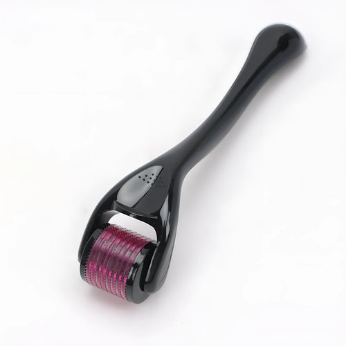 Mechanical derma roller pen with colour options and three needle size specifications for microneedling