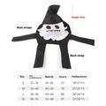 Dog Halloween pet costume in ghost colour made from PP cotton, available in sizes S M L XL