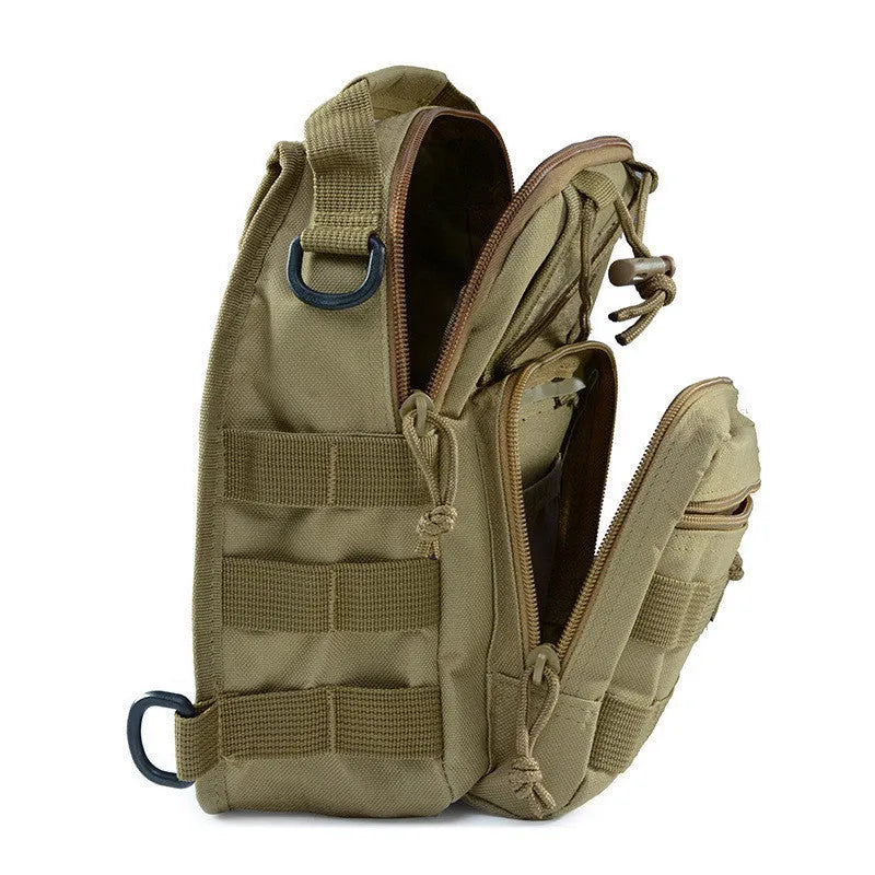 Military tactical backpack with MOLLE system and x-type quick fetching on the front, 600D waterproof Oxford, 28x20x14 cm, small booby-bag style