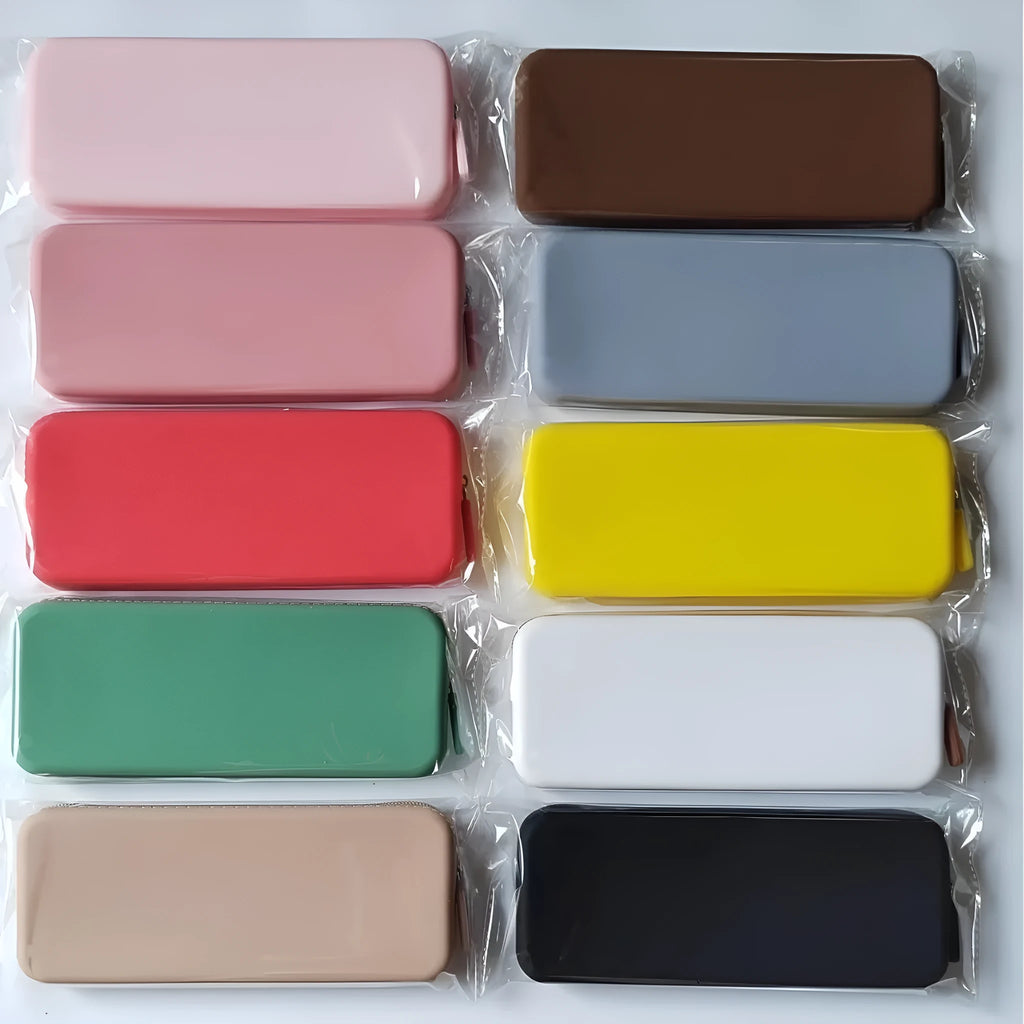 Women's silicone dustproof travel makeup brush storage bag 20x8x2.5cm