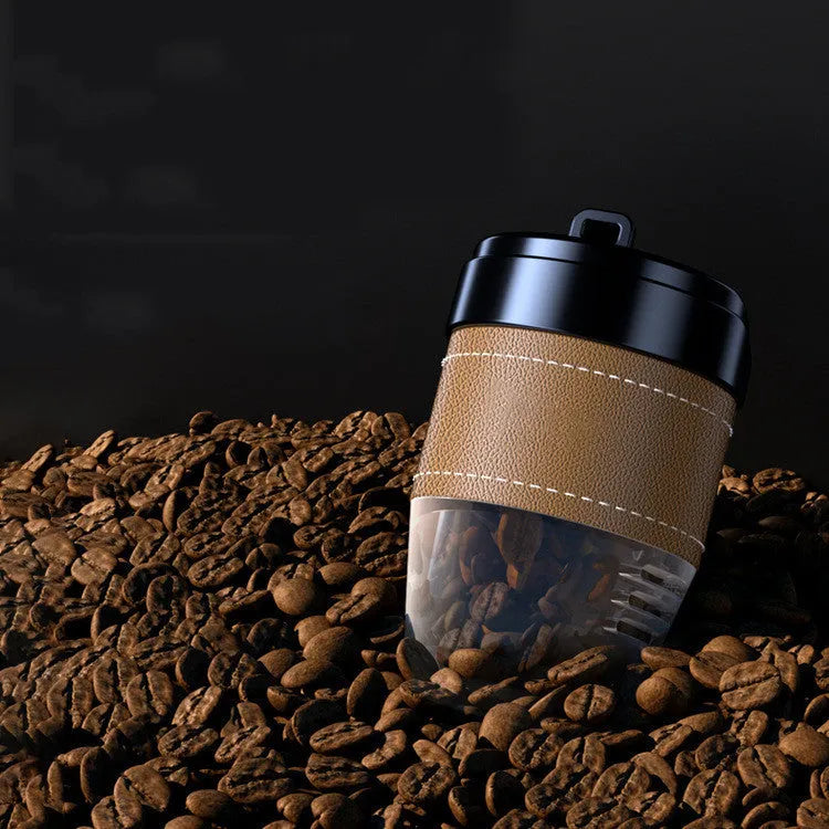Solid coffee beans car perfume air freshener in plastic coffee cup design showing colour options