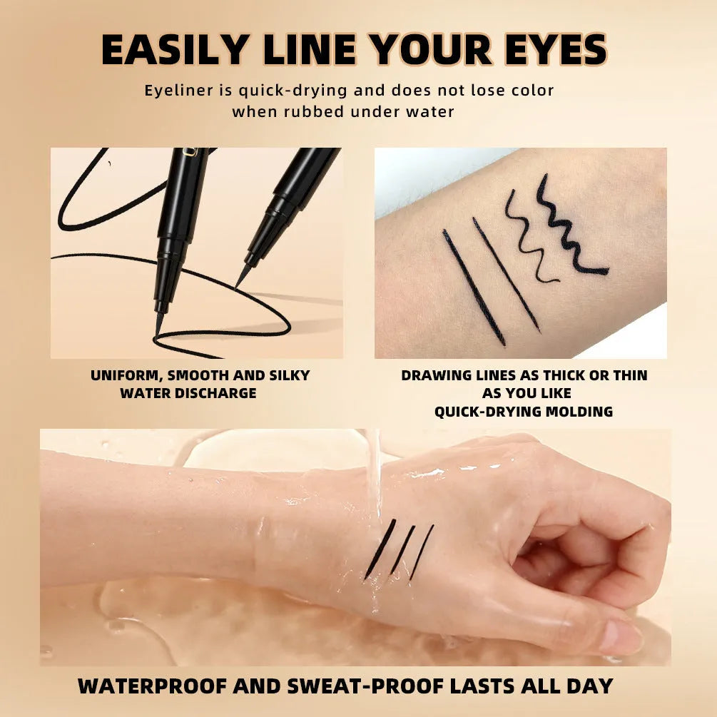 Black liquid eyeliner pen with sweat-proof quick-drying formula Q2407 classification