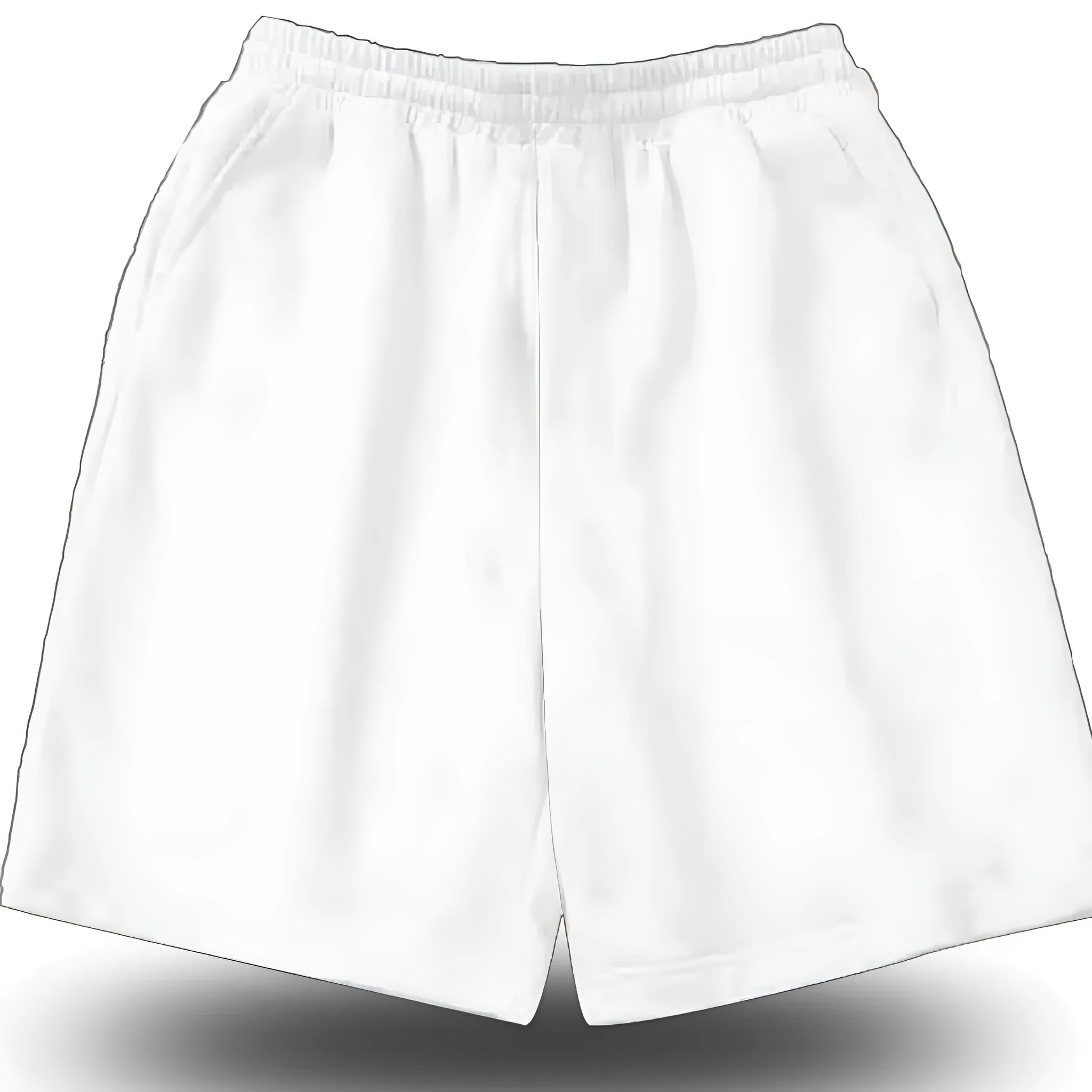 White polyester casual shorts for everyday wear, available in sizes S to 5XL