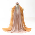 Breathable soft chiffon scarf for women 175cm long polyester fibre summer colour options