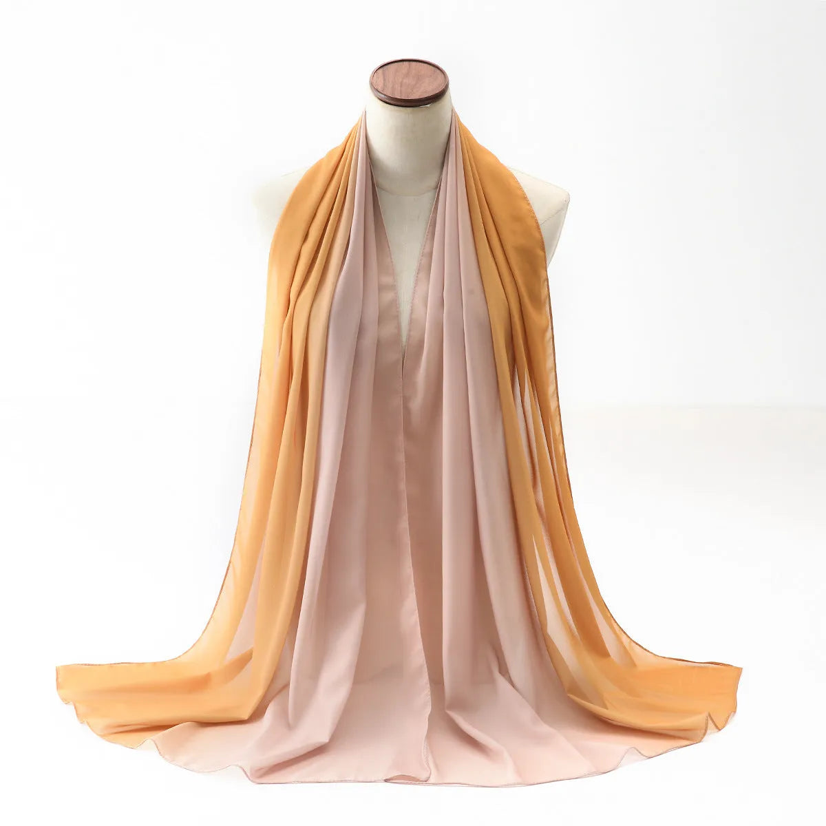 Breathable soft chiffon scarf for women 175cm long polyester fibre summer colour options