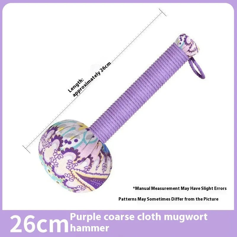 Argy wormwood hand-held massage hammer for neck and shoulder health care, available in multiple colours and sizes