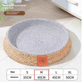 Natural rattan cat nest breathable wicker bed in small size for cats