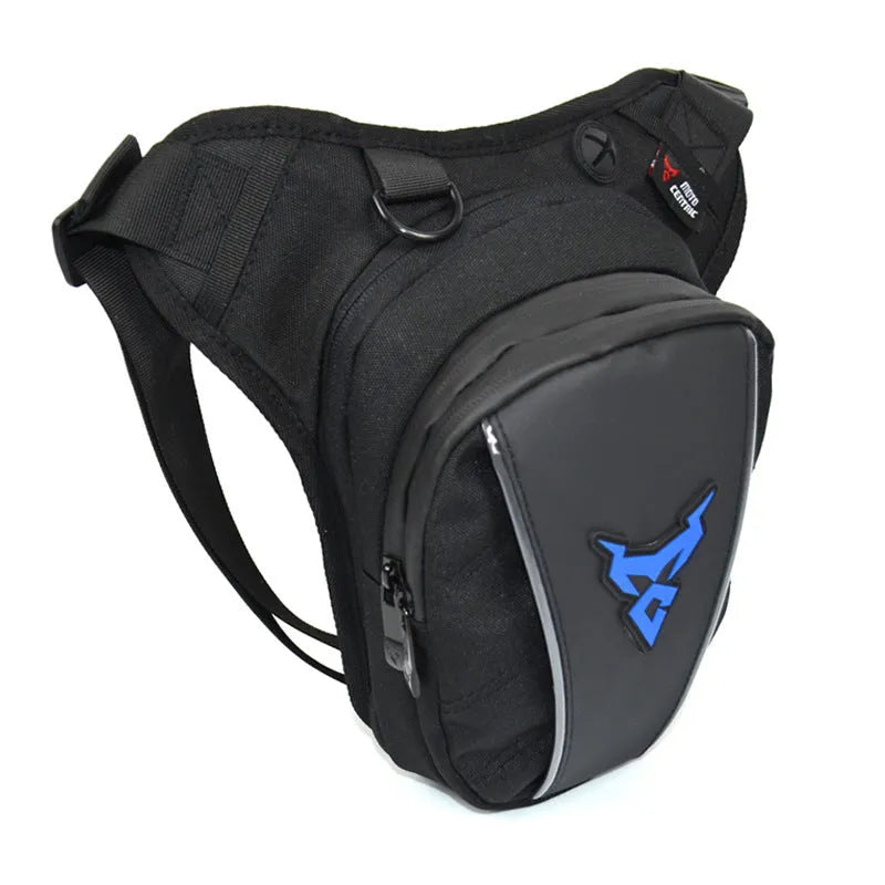 Motorcycle riding crossbody shoulder waist leg bag in Knight style with 1200D Oxford cloth construction