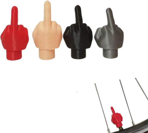 Four black and four skin colour latex tyre valve dust caps for car wheels.