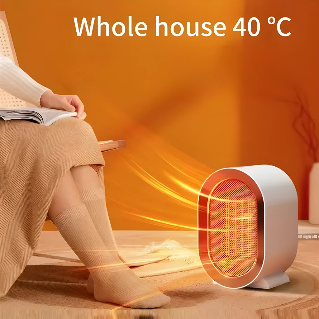 Desktop electric heater mini portable fan heater 220V PTC ceramic heating in black