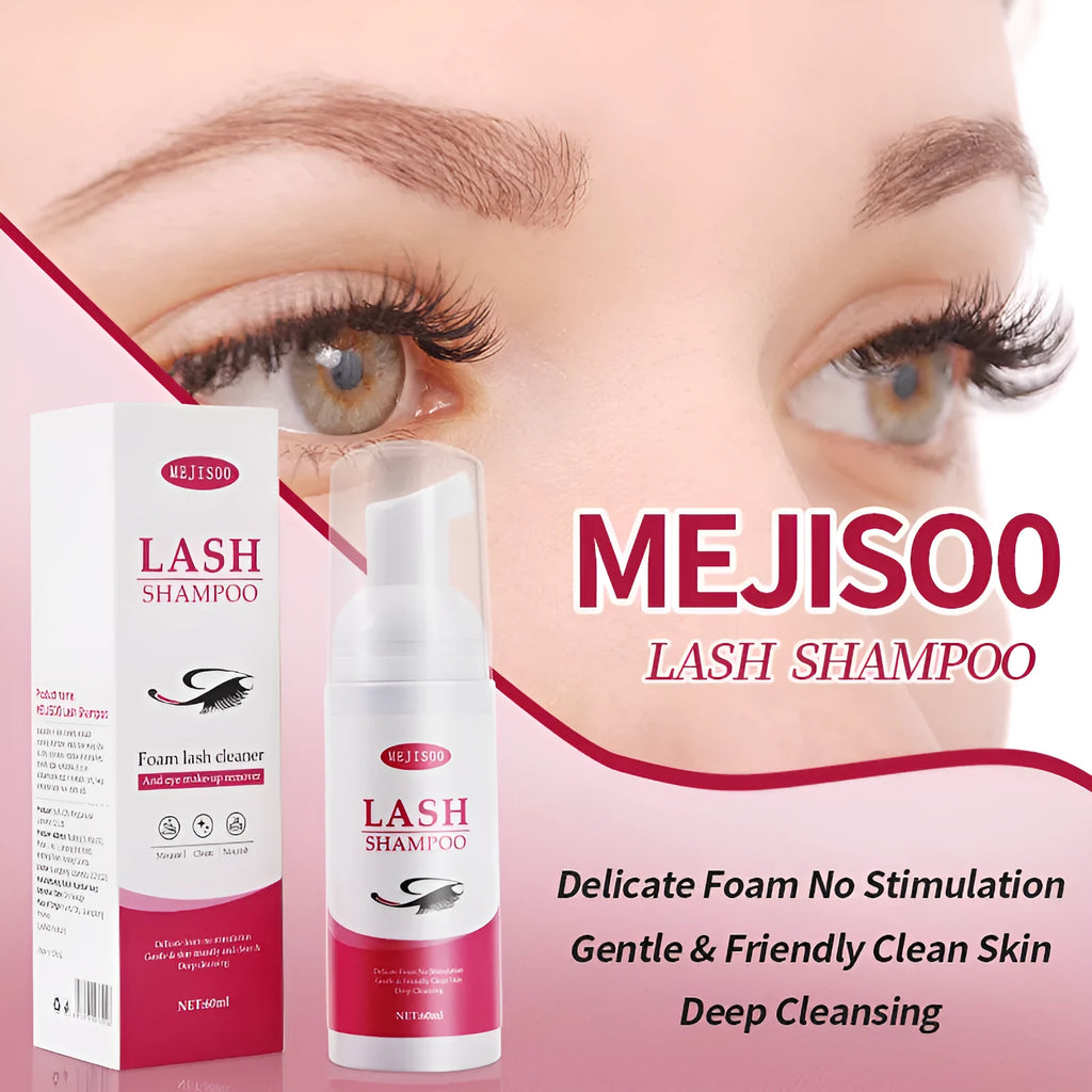 60ml lash shampoo mousse eyelash cleaning solution for extension and false lash maintenance