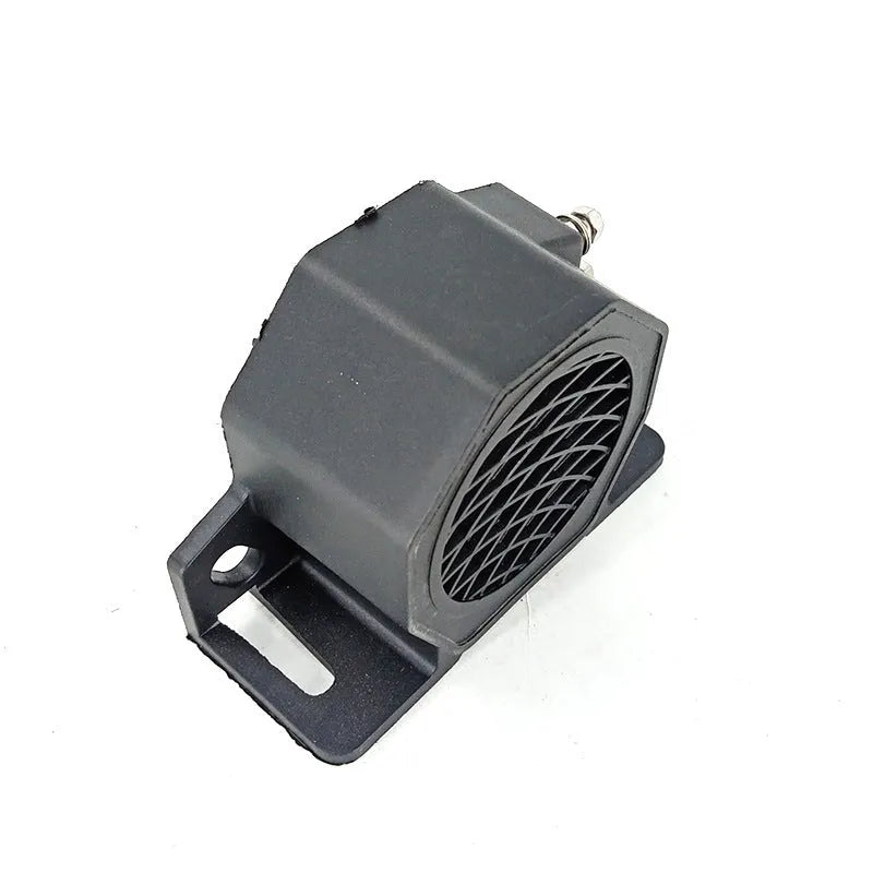 Black GQ-208A universal reversing horn for 12-80V vehicle systems.