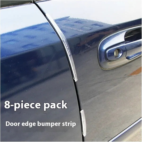 White plastic car door edge protector strip set for general vehicle models