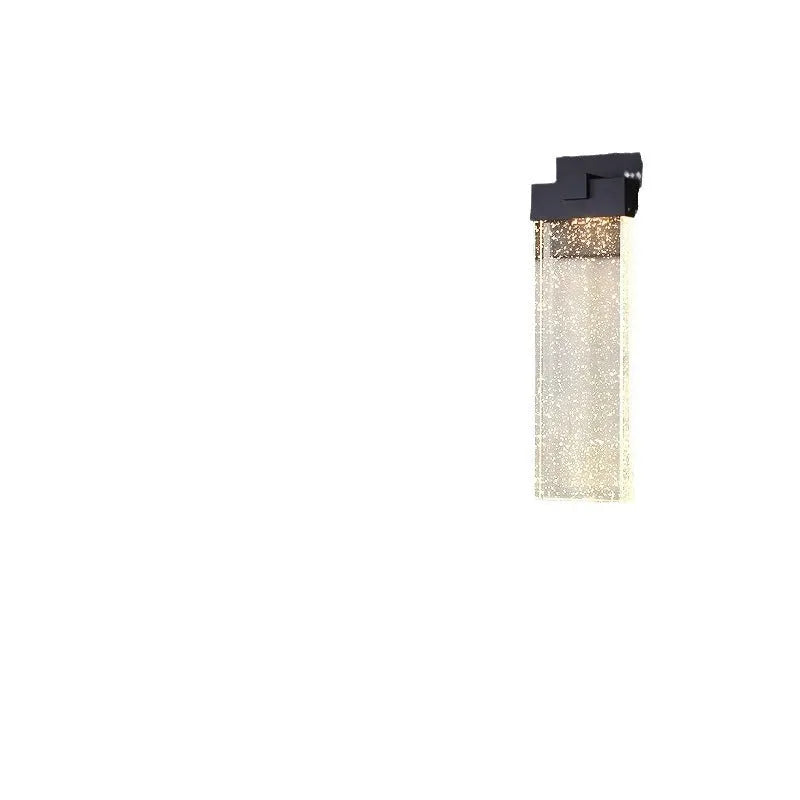 Black stainless steel outdoor LED wall lamp with warm light, IP65 waterproof, for courtyard use