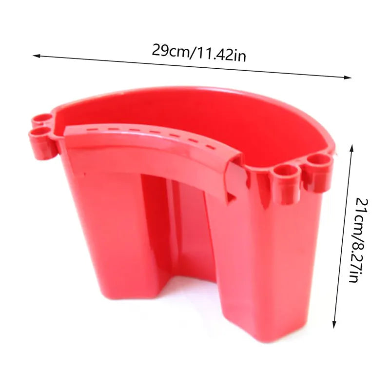 PP plastic car wash bucket in choice of black, red, blue, or pink colours