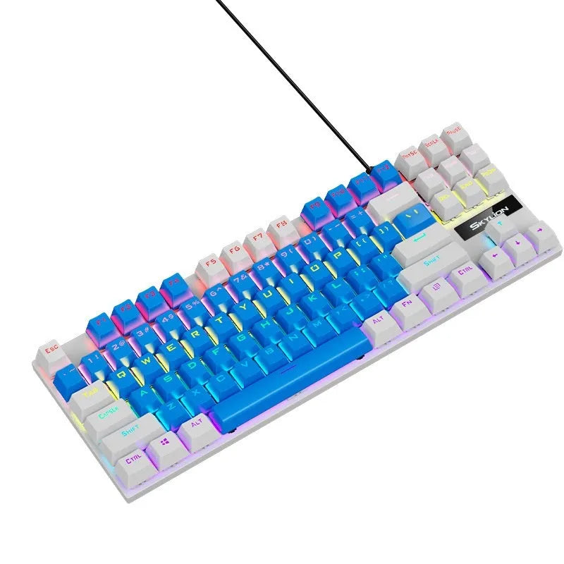 K87 mechanical gaming keyboard with metal case and red or green axis switches in multiple colour options.