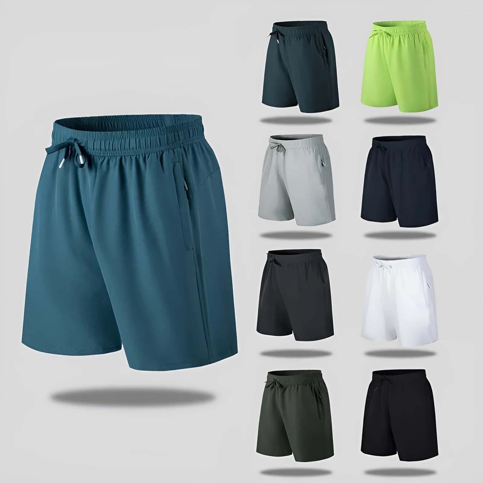 Men's quick-drying loose beach sports shorts in thin section ice silk fabric available in multiple colours