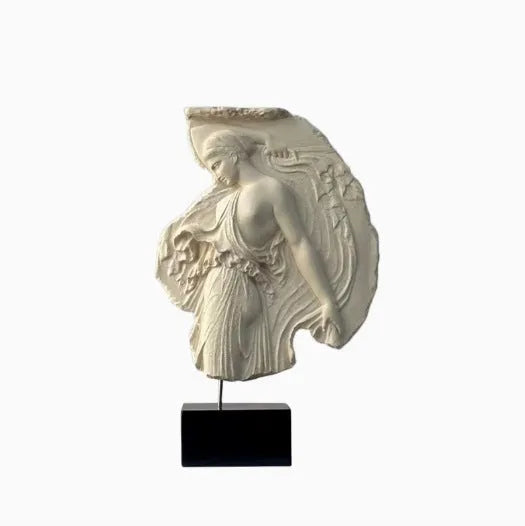 Wine goddess resin sculpture ornament with Italian-style design measuring 21cm height
