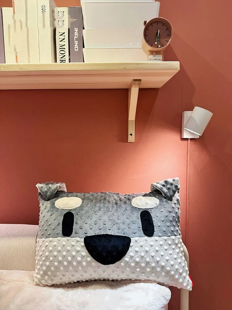 West Highland terrier puppy-shaped sofa cushion 50x35x18cm grey or white