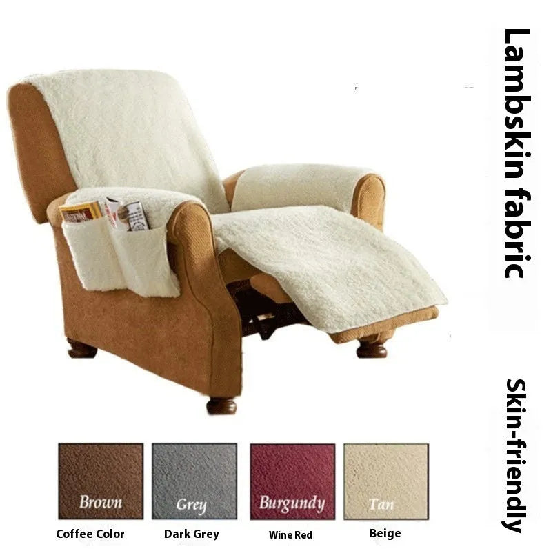 Polyester sofa cushion dust cover in lambswool colours with universal fit for furniture protection