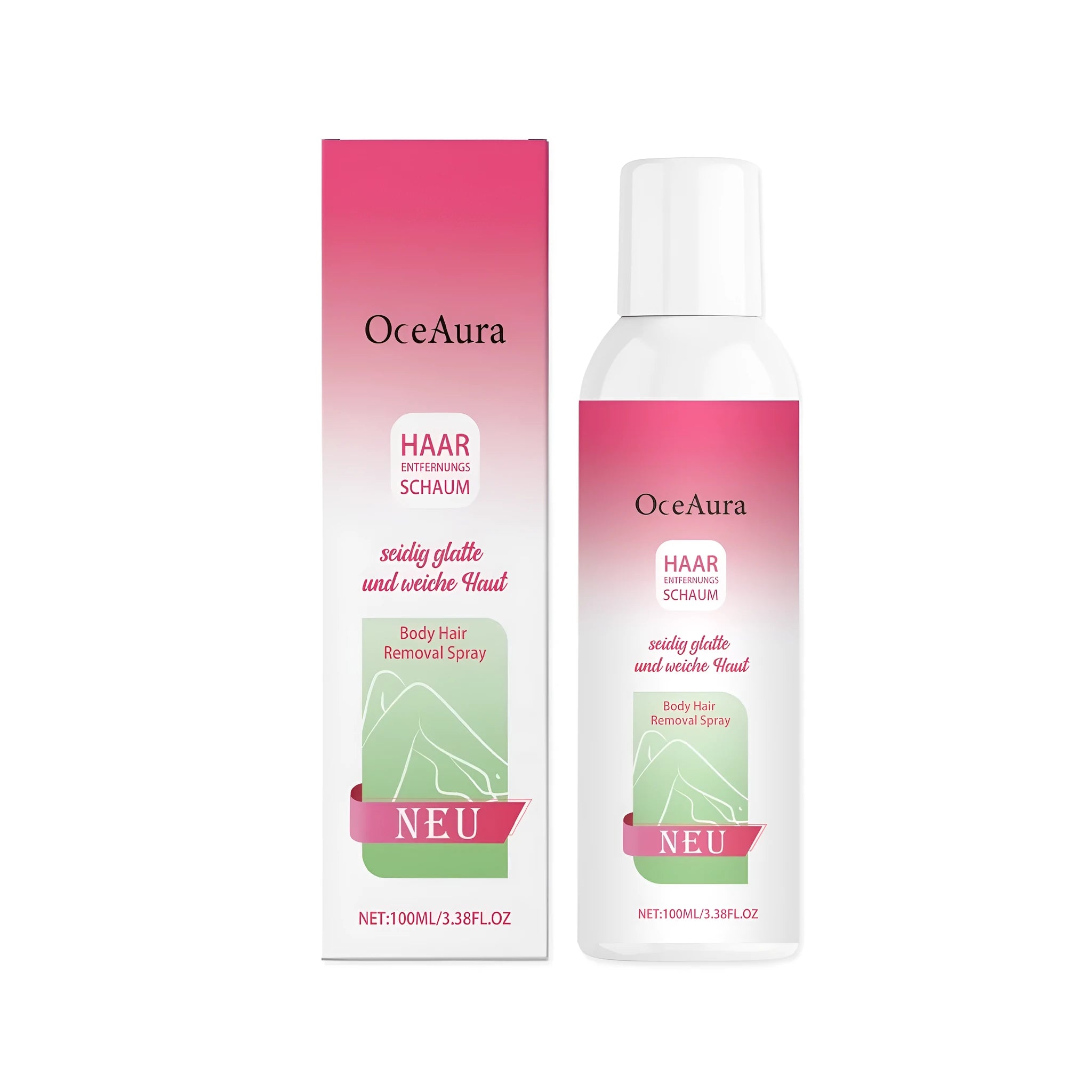 100ml bottle of body hair removal spray with spray pump