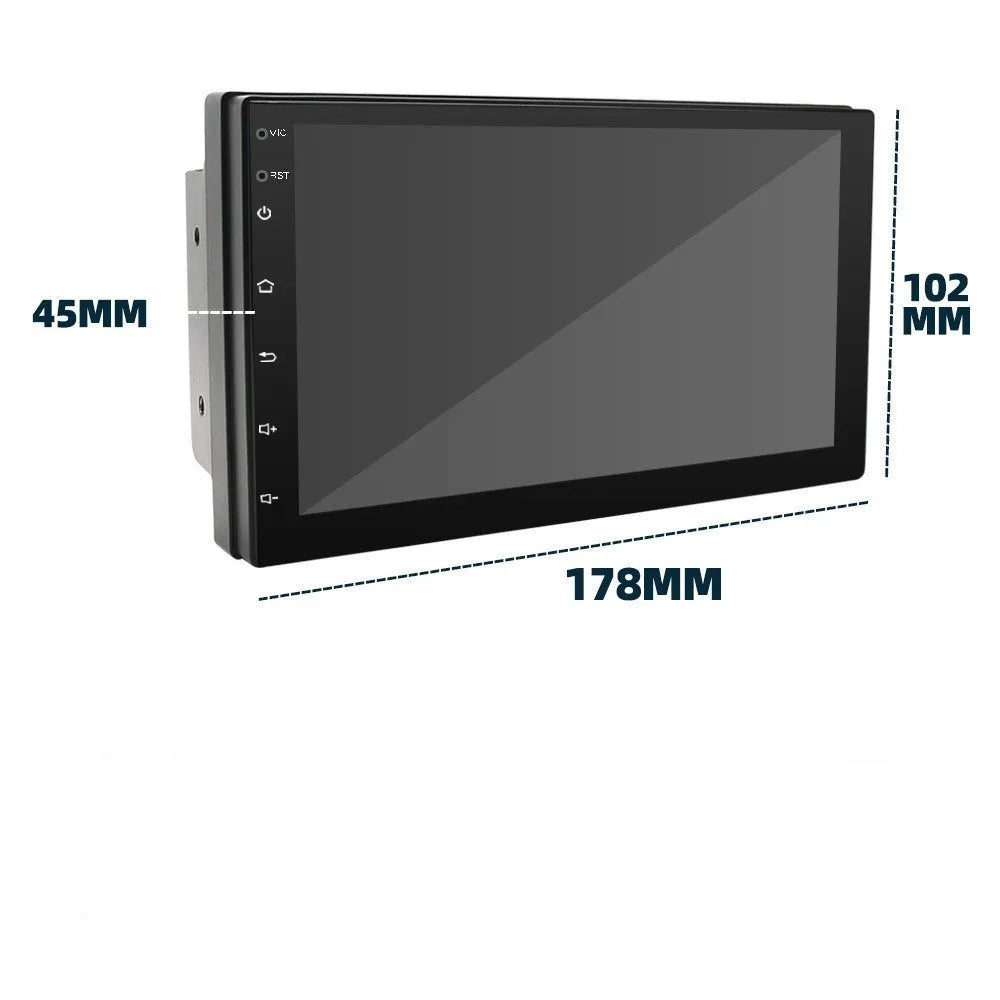 Universal black CarPlay navigation MP5 player with 7-inch screen showing GPS map display