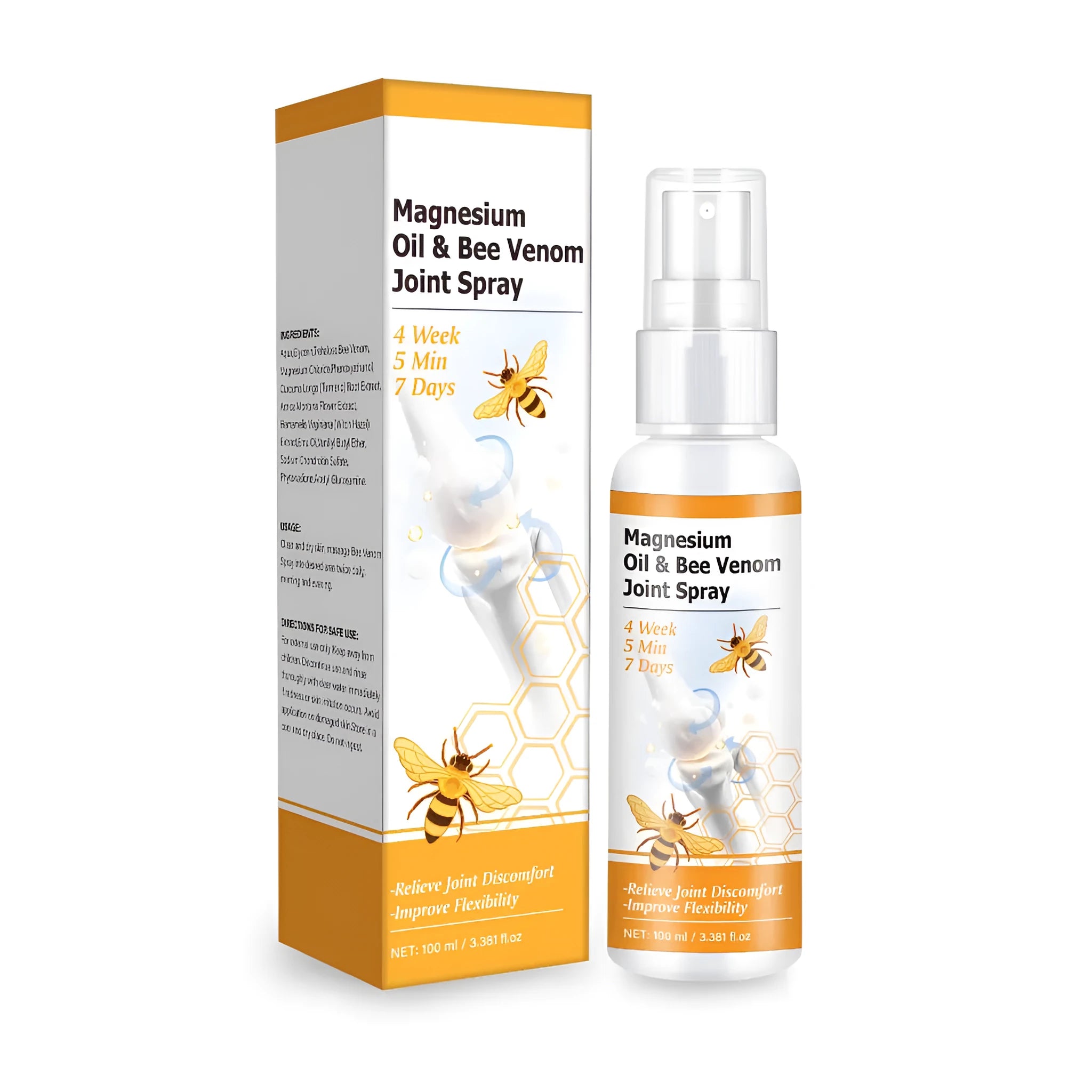 Magnesium Oil Bee Joint Care Spray Gel 100ml bottle with pump spray top
