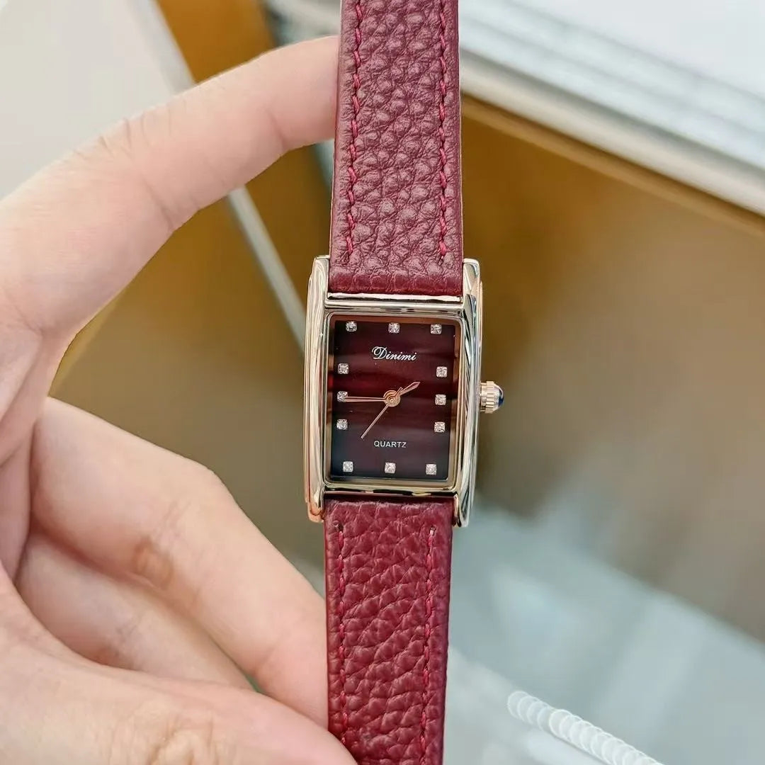 Alloy women's watch with Chinese style dial design options including camellia pattern and diamond arrangements