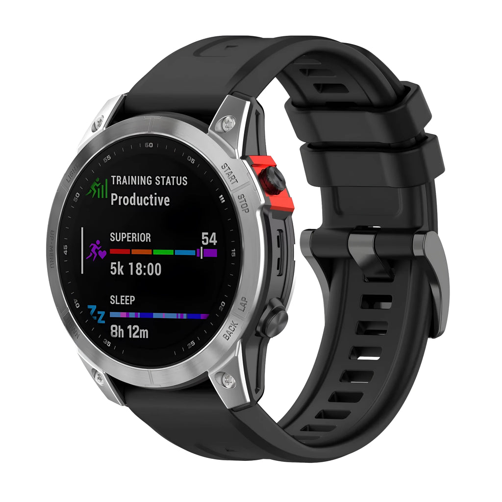 Jiaming silicone quick release watch strap for Garmin Fenix 7 in multiple colours and sizes